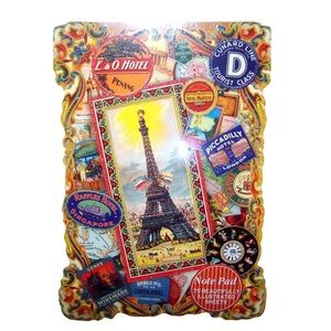 Punch Studio World Traveler Eiffel Tower Embellished Die Cut Notepad (66500)